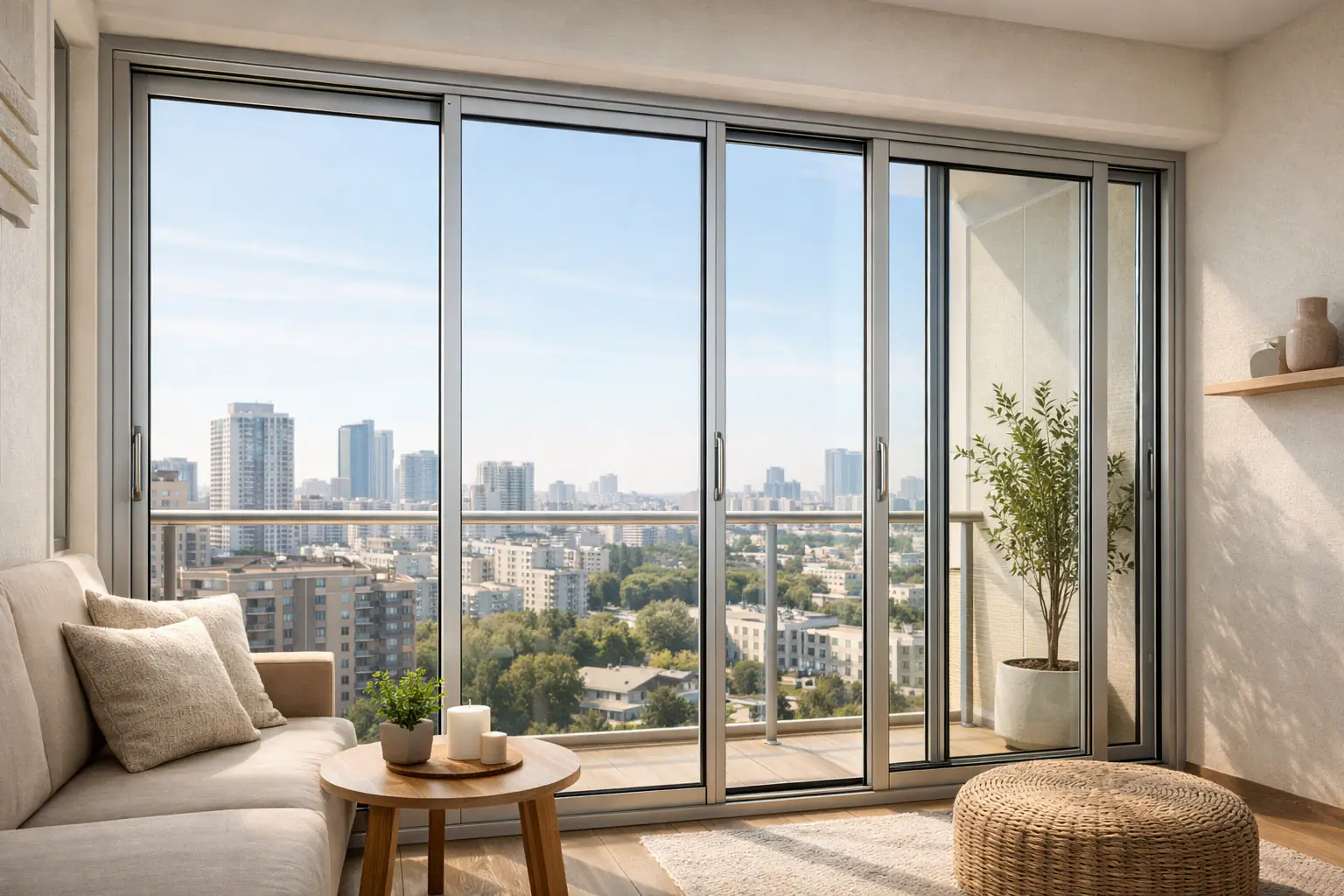 Раздвижные алюминиевые системы для балконов