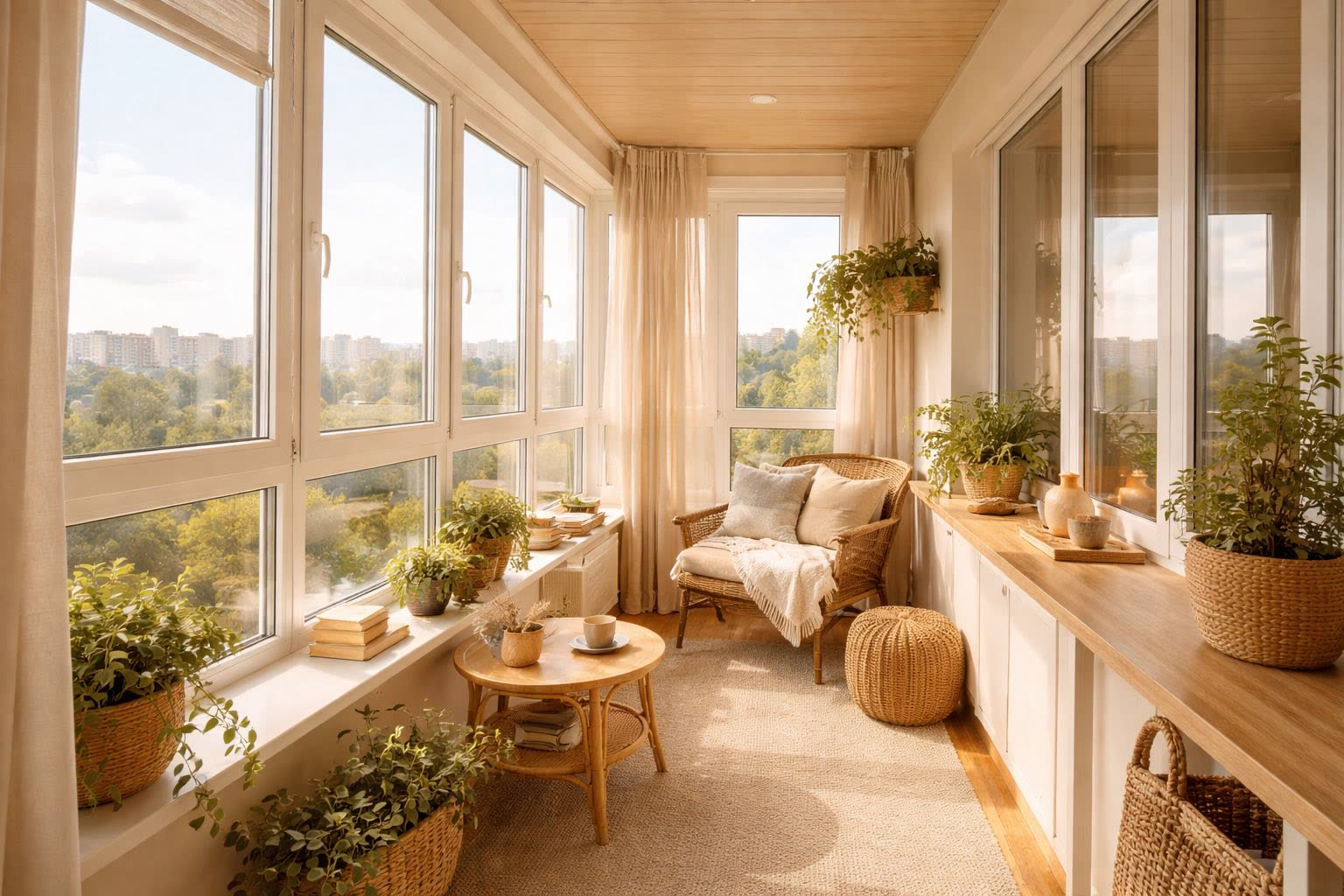 Теплое остекление балкона